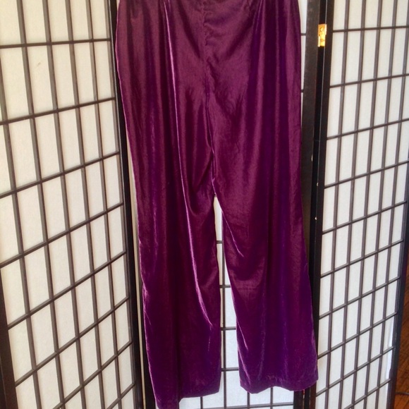 Purple Velvet Pants - Picture 6 of 7